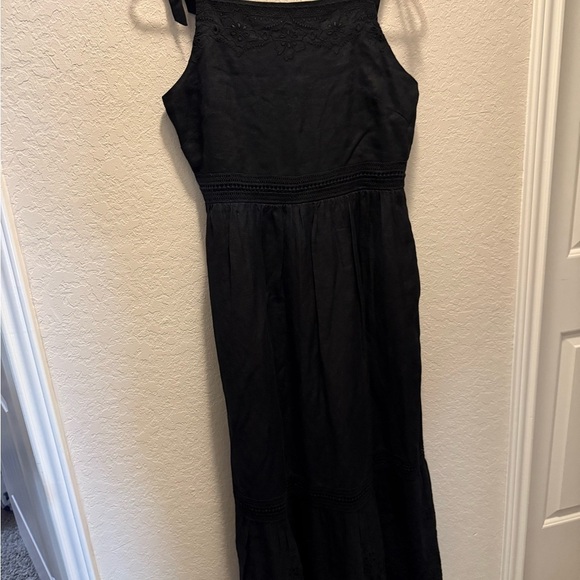 chinese dress ladies Tommy Bahama Two Palms Short-Sleeve Linen Dress Black S / Black